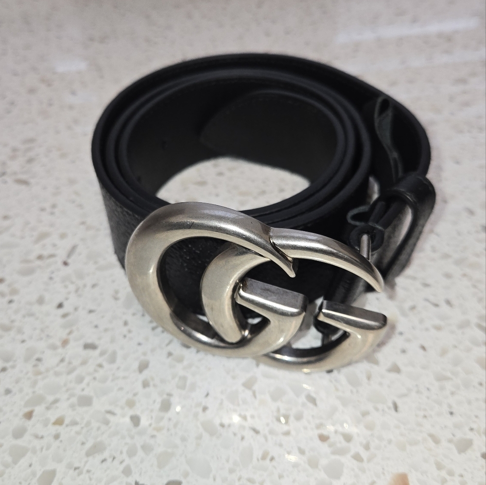 Leather GG Gucci belt 85